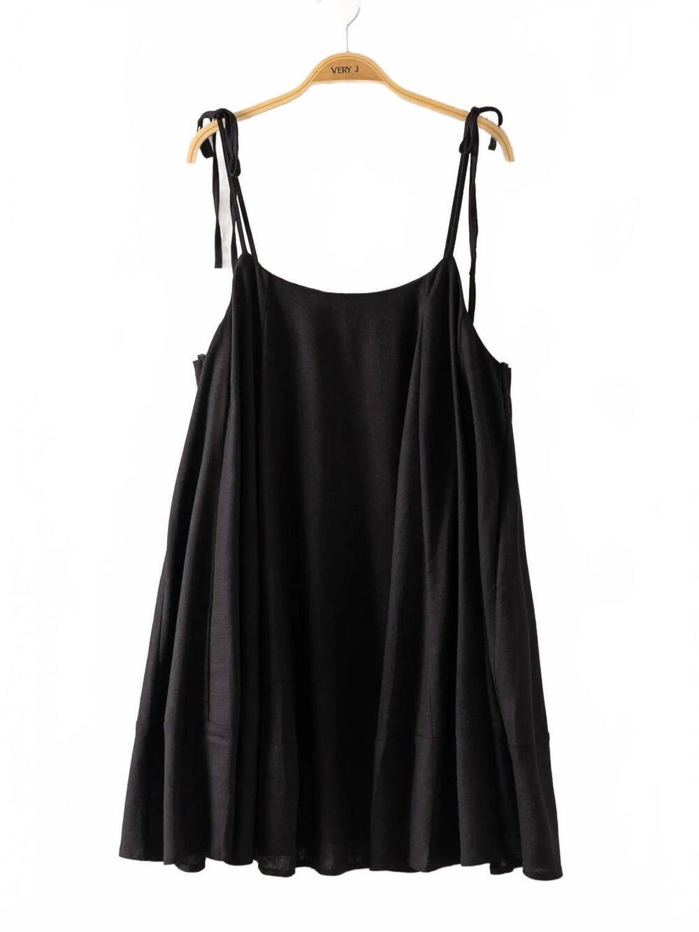 NEW VERY J women's cat mini dress in black